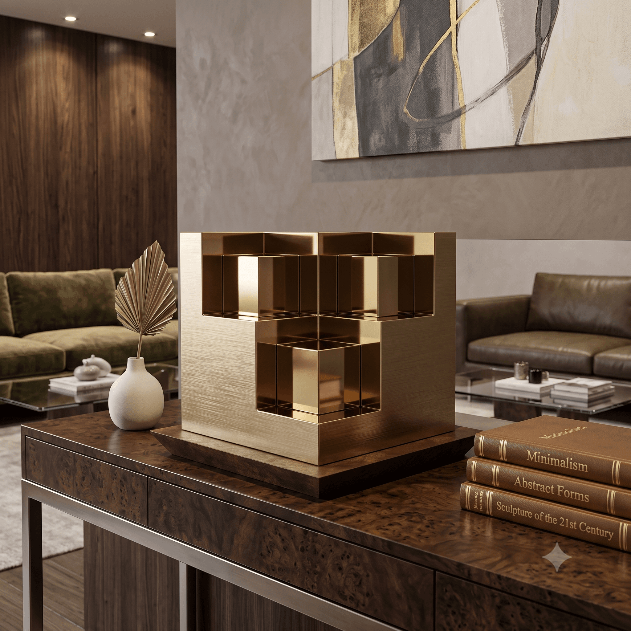 Architectural Sculptural Presence in Warm Light